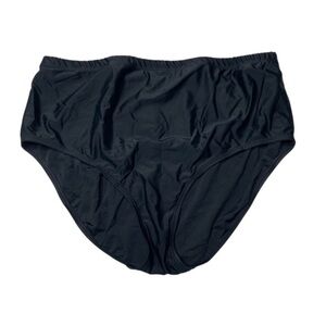Krista 2 X Black High-Waisted Swim Bottoms